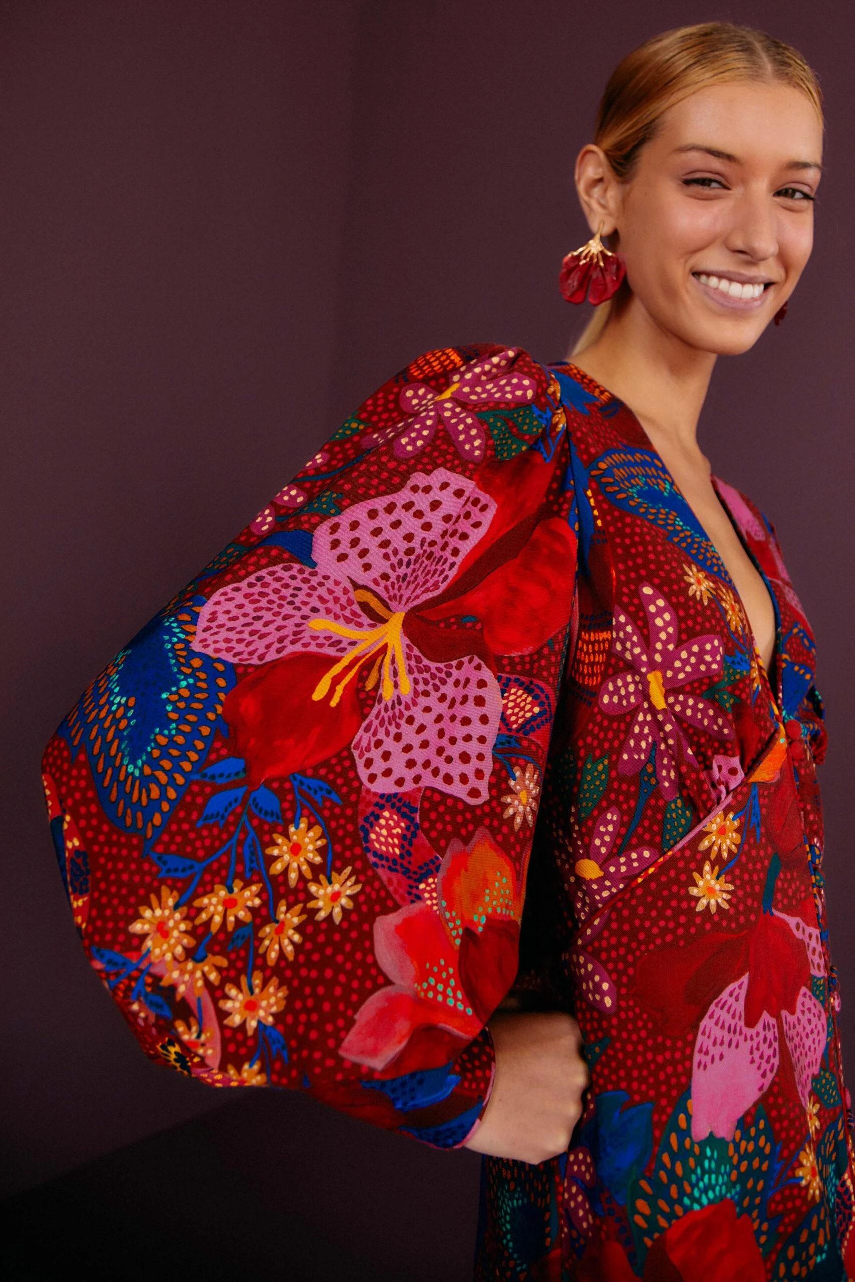 Farm Rio Red Wild Life Mini Dress 2 Farm Rio Red Wild Life Mini Dress - Image 2