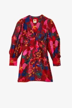 Farm Rio Red Wild Life Mini Dress 11 Farm Rio Red Wild Life Mini Dress -Modern Dress World 301790 06
