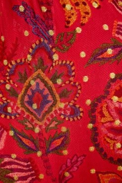 Farm Rio Red Sunset Tapestry Embroidered Maxi Dress 10 Farm Rio Red Sunset Tapestry Embroidered Maxi Dress -Modern Dress World 301808 05