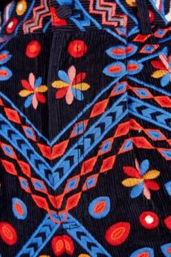 Farm Rio Embroidered Corduroy Pants -Modern Dress World 301854 04