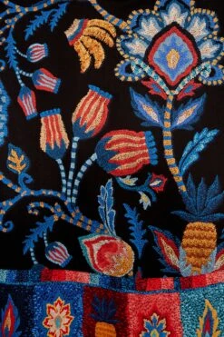 Farm Rio Black Sunset Tapestry Organic Cotton Midi Skirt 6 Farm Rio Black Sunset Tapestry Organic Cotton Midi Skirt -Modern Dress World 301874 03