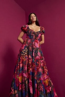 Farm Rio Mixed Wild Life Lenzing™ Ecovero™ Viscose Maxi Dress -Modern Dress World 301881 05