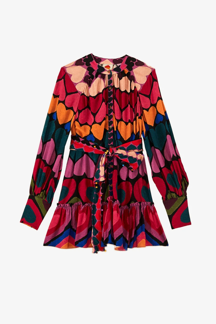 Farm Rio Full Of Hearts Mini Dress 6 Farm Rio Full Of Hearts Mini Dress - Image 6