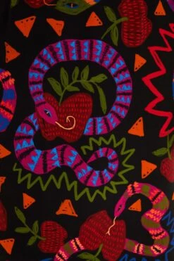 Farm Rio Black Jungle Fruits Midi Dress -Modern Dress World 301928 05