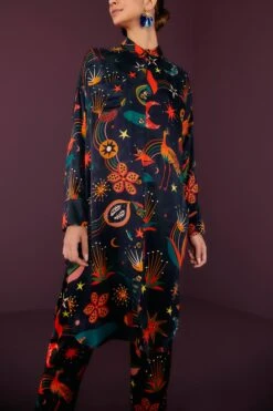 Farm Rio Black Cerrado Sky Lenzing™ Ecovero™ Viscose Shirtdress 7 Farm Rio Black Cerrado Sky Lenzing™ Ecovero™ Viscose Shirtdress -Modern Dress World 301933 03