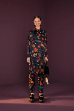 Farm Rio Black Cerrado Sky Lenzing™ Ecovero™ Viscose Shirtdress 8 Farm Rio Black Cerrado Sky Lenzing™ Ecovero™ Viscose Shirtdress -Modern Dress World 301933 04 1