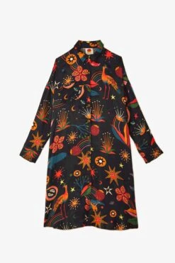 Farm Rio Black Cerrado Sky Lenzing™ Ecovero™ Viscose Shirtdress 9 Farm Rio Black Cerrado Sky Lenzing™ Ecovero™ Viscose Shirtdress -Modern Dress World 301933 06