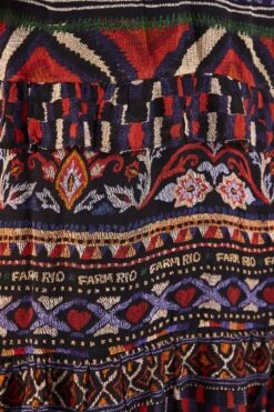 Farm Rio Blue Ainika Tapestry Maxi Skirt -Modern Dress World 301951 04