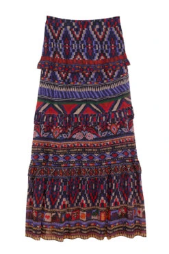 Farm Rio Blue Ainika Tapestry Maxi Skirt -Modern Dress World 301951 05