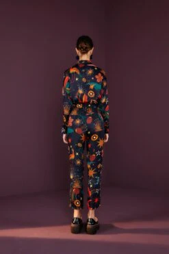 Farm Rio Black Cerrado Sky Pants 8 Farm Rio Black Cerrado Sky Pants -Modern Dress World 301994 03