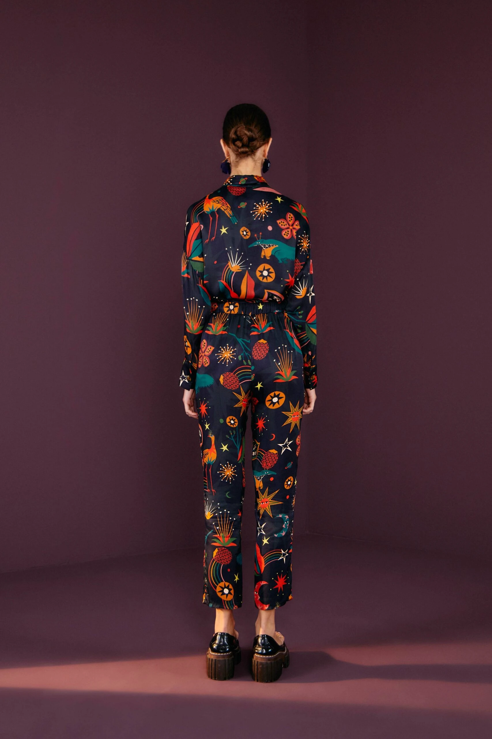 Farm Rio Black Cerrado Sky Pants 3 Farm Rio Black Cerrado Sky Pants - Image 3