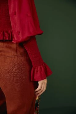 Farm Rio Burgundy 3D Hearts Blouse -Modern Dress World 302015 04