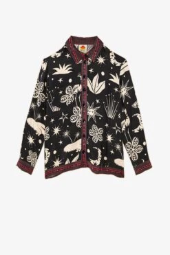 Farm Rio Black & White Cerrado Sky Shirt -Modern Dress World 302034 05