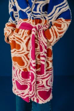 Farm Rio Multicolored Wild Hearts Fleece Coat 8 Farm Rio Multicolored Wild Hearts Fleece Coat -Modern Dress World 302194 04