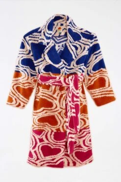 Farm Rio Multicolored Wild Hearts Fleece Coat 9 Farm Rio Multicolored Wild Hearts Fleece Coat -Modern Dress World 302194 05