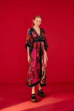 Farm Rio Flower Scarves Maxi Dress -Modern Dress World 302323 01