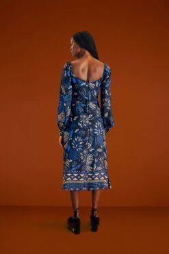 Farm Rio Black Macaw Forest Midi Dress -Modern Dress World 303774 04