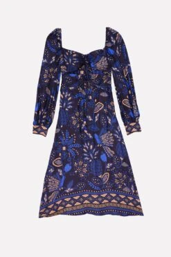 Farm Rio Black Macaw Forest Midi Dress -Modern Dress World 303774 06