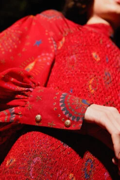 Farm Rio Red Mystic Night Midi Dress 11 Farm Rio Red Mystic Night Midi Dress -Modern Dress World 303778 06