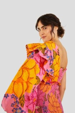 Farm Rio Flowers Garden One Shoulder Mini Dress -Modern Dress World 303791 03