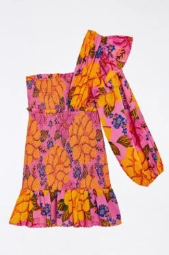 Farm Rio Flowers Garden One Shoulder Mini Dress -Modern Dress World 303791 06