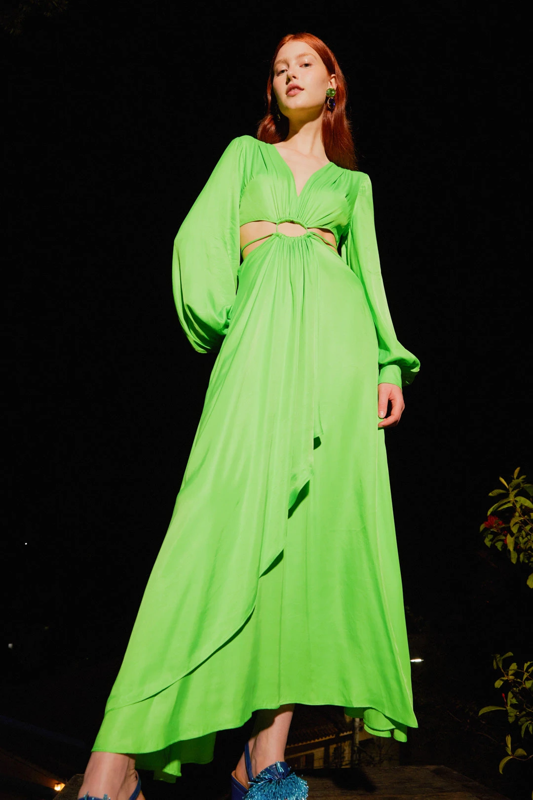 Farm Rio Lime Green Cut Out Maxi Dress 1 Farm Rio Lime Green Cut Out Maxi Dress