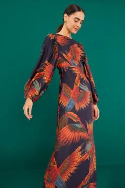 Farm Rio Arabesque Toucans Midi Dress -Modern Dress World 303801 01