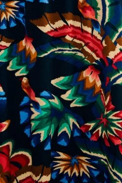 Farm Rio Black Chevron Forest Lenzing™ Ecovero™ Viscose Dress -Modern Dress World 303809 05