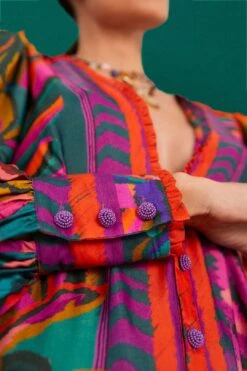 Farm Rio Graphic Foliage Lenzing™ Ecovero™ Viscose Mini Dress 7 Farm Rio Graphic Foliage Lenzing™ Ecovero™ Viscose Mini Dress -Modern Dress World 303810 04