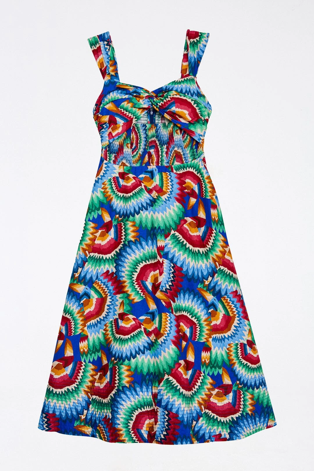 Farm Rio Chevron Toucans Midi Dress 5 Farm Rio Chevron Toucans Midi Dress - Image 5