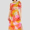 Farm Rio Colorful Leaves Midi Dress