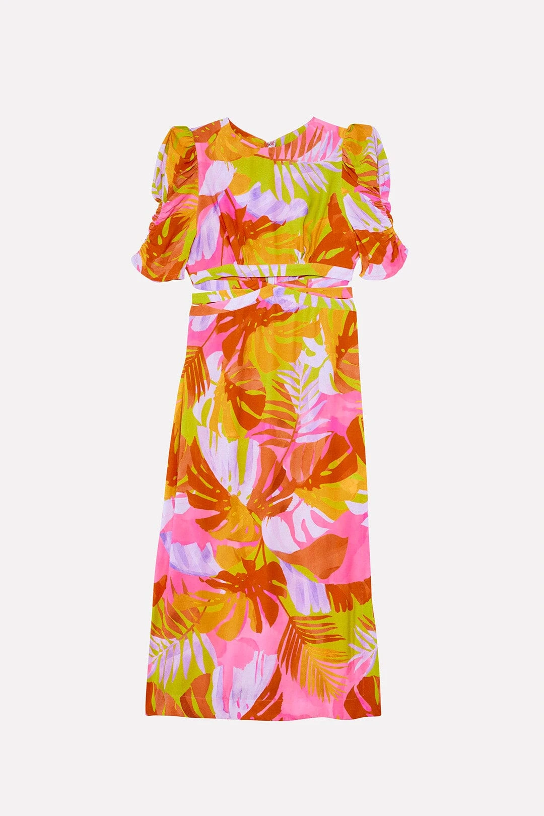 Farm Rio Colorful Leaves Midi Dress 6 Farm Rio Colorful Leaves Midi Dress - Image 6