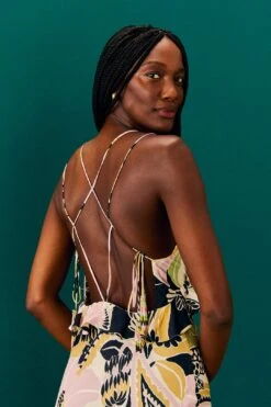 Farm Rio Sand Vintage Forest Lenzing™ Ecovero™ Viscose Midi Dress -Modern Dress World 303824 03