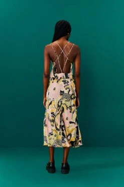 Farm Rio Sand Vintage Forest Lenzing™ Ecovero™ Viscose Midi Dress -Modern Dress World 303824 04