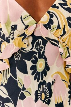 Farm Rio Sand Vintage Forest Lenzing™ Ecovero™ Viscose Midi Dress -Modern Dress World 303824 05