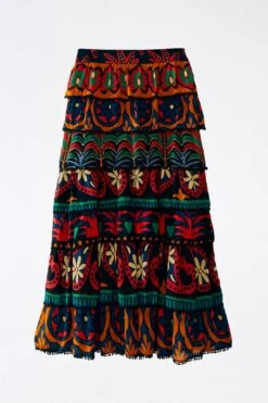 Farm Rio Black Night Sky Maxi Skirt -Modern Dress World 303828 06