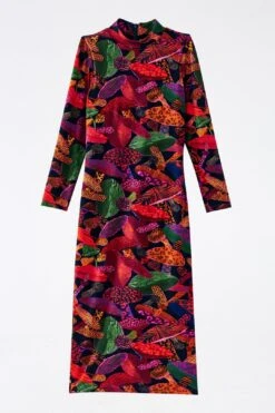 Farm Rio Leopard MushroomLenzing™ Ecovero™ Viscose Dress -Modern Dress World 303853 05