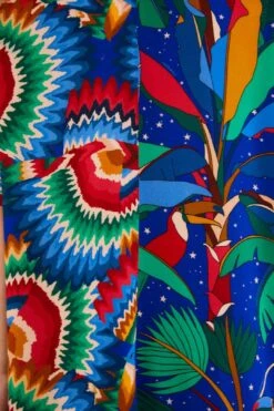 Farm Rio Mixed Blue Prints Unisex Shirt -Modern Dress World 303855 05