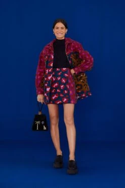 Farm Rio Mixed Leopards Mini Skirt