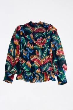 Farm Rio Black Chevron Forest Blouse 11 Farm Rio Black Chevron Forest Blouse -Modern Dress World 303898 06