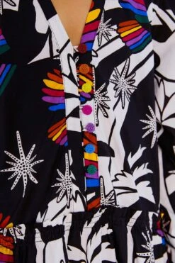 Farm Rio Toucans Wave Organic Cotton Mini Dress -Modern Dress World 303908 04