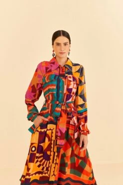 Farm Rio Graphic Scarves Shirtdress -Modern Dress World 303921 02 a57966c1 f954 4292 a726 f8c92be1aaae