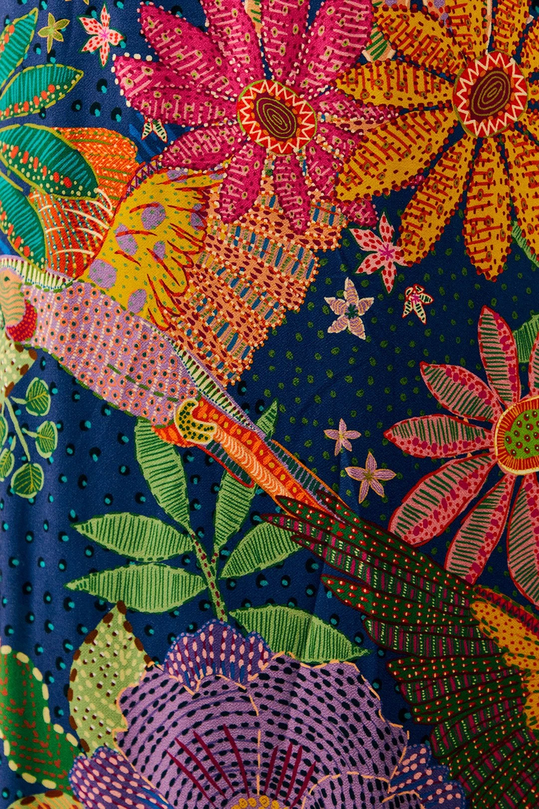 Farm Rio Navy Cool Macaw Maxi Dress 5 Farm Rio Navy Cool Macaw Maxi Dress - Image 5