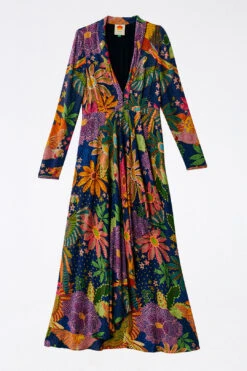 Farm Rio Navy Cool Macaw Maxi Dress 11 Farm Rio Navy Cool Macaw Maxi Dress -Modern Dress World 303923 06