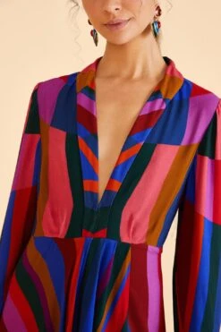 Farm Rio Magic Stripes Maxi Dress -Modern Dress World 303924 03