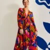 Farm Rio Rainbow Forest Maxi Dress