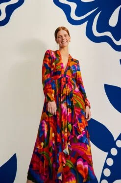 Farm Rio Rainbow Forest Maxi Dress