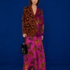 Farm Rio Pink Wild Leopards Lenzing™ Ecovero™ Viscose Maxi Skirt
