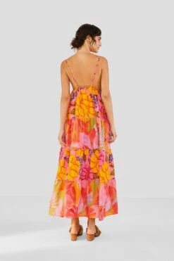 Farm Rio Mixed Pink Prints Maxi Dress -Modern Dress World 303980 03