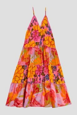 Farm Rio Mixed Pink Prints Maxi Dress -Modern Dress World 303980 05